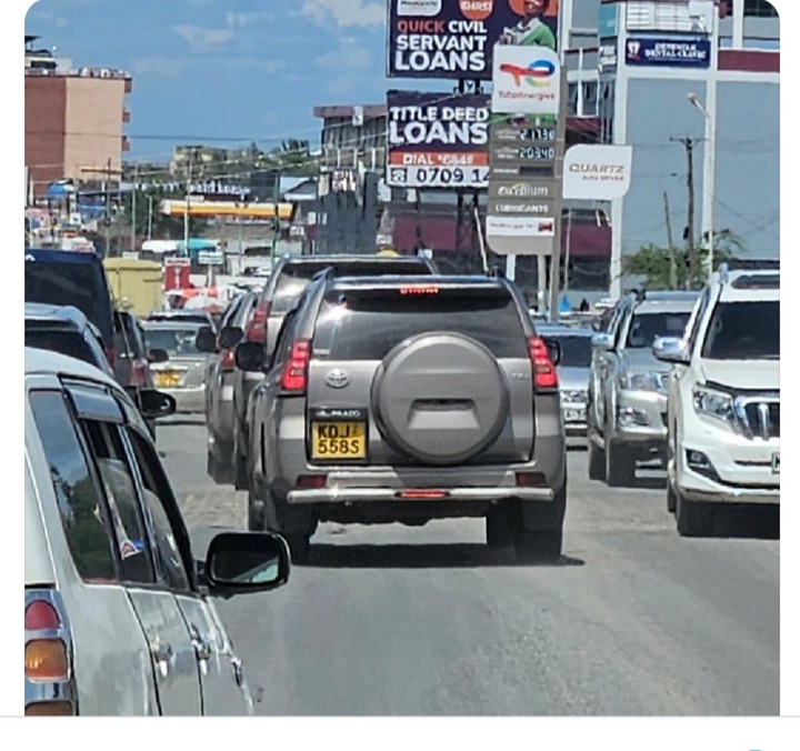 Kitengela Residents Angered as a Senior Cabinet Secretary Drives on The Wrong Side of The Road