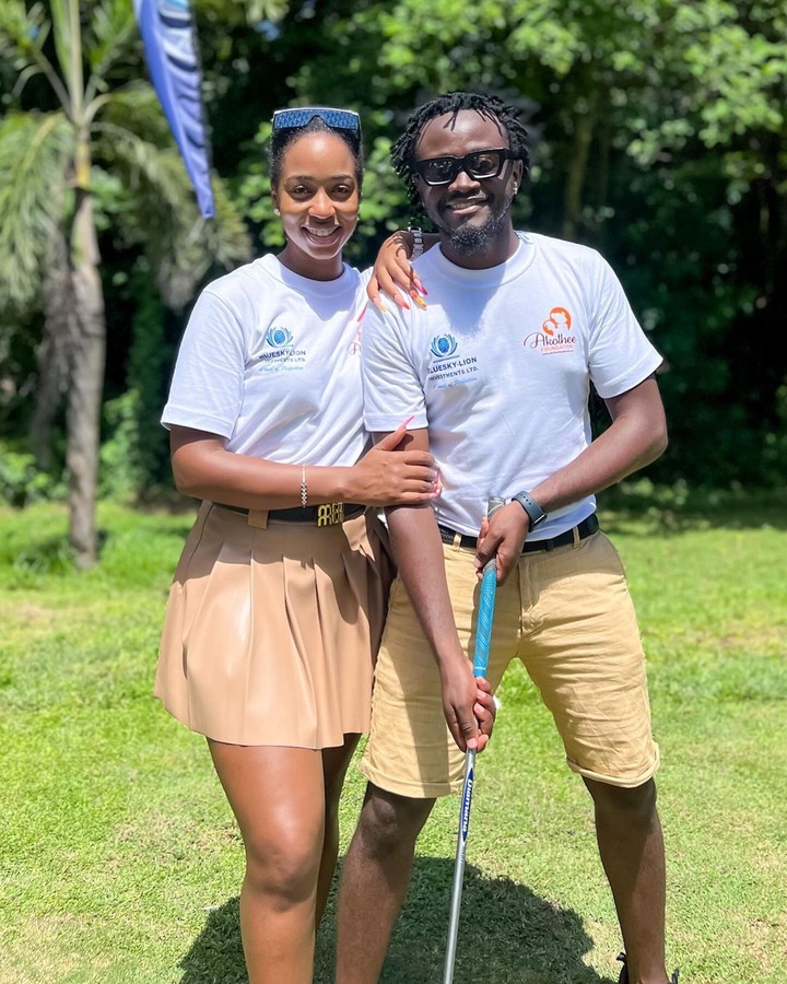 Popular Musician Bahati and His Wife Attend a Golf Tournament in Mombasa
