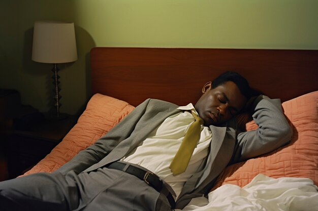 low angle man sleeping bed 23 2151257767