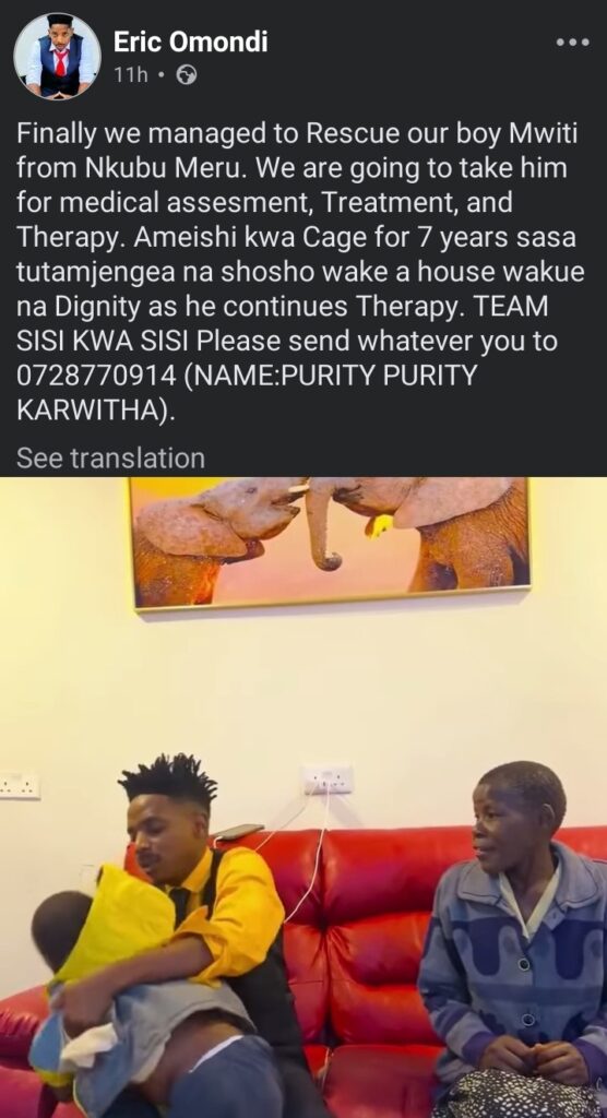 Eric Omondi Rescues Boy Who Spent Seven Years Locked in a Cage in Meru ...